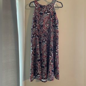 Halter neck style, paisley print dress